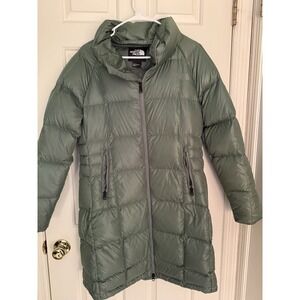 Women's The North Face Parka Long Green Pufffer jacket  size Small